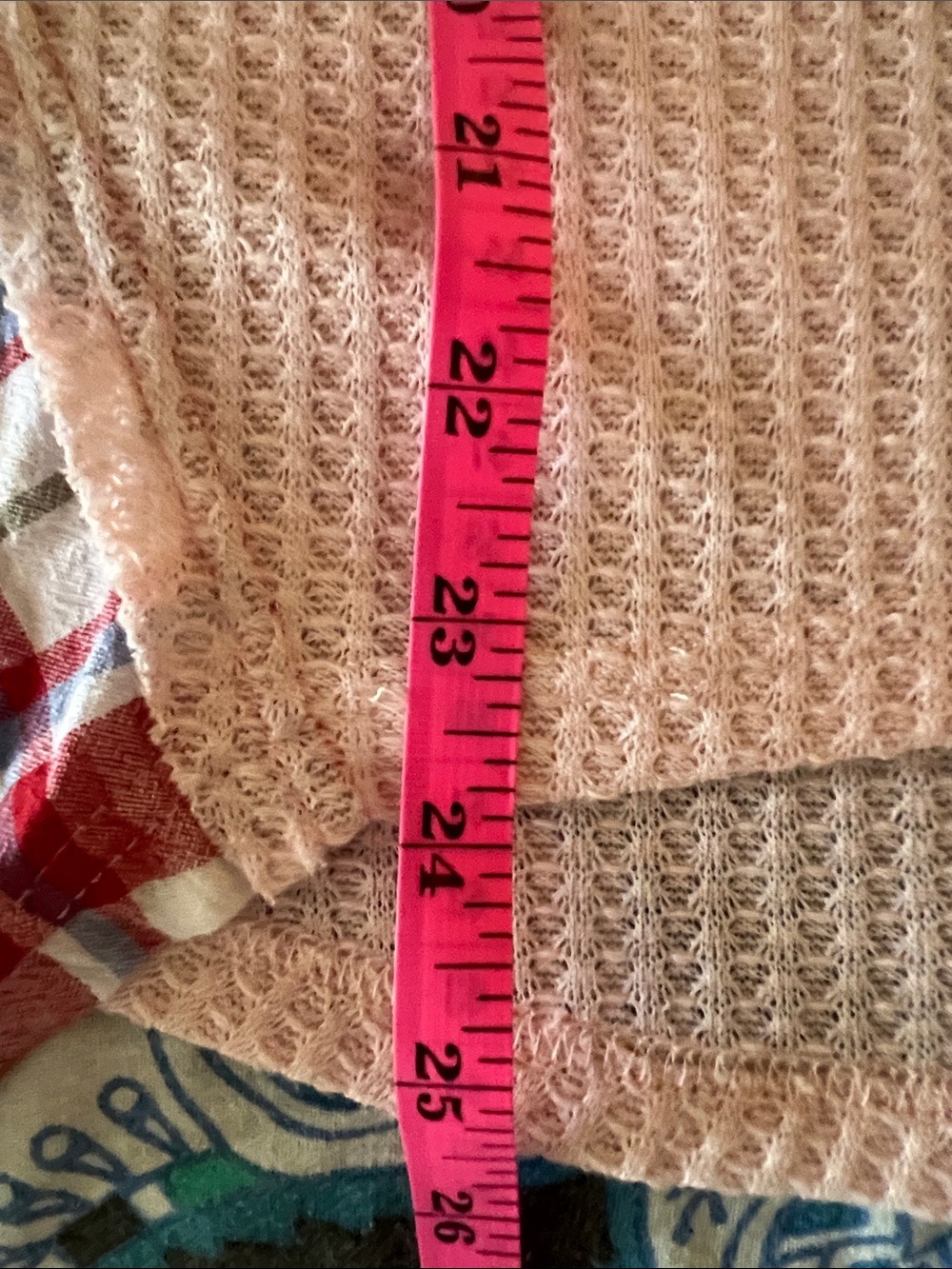 Pink Patchwork Floral Plaid V-Neck Top - Picture 8 of 8